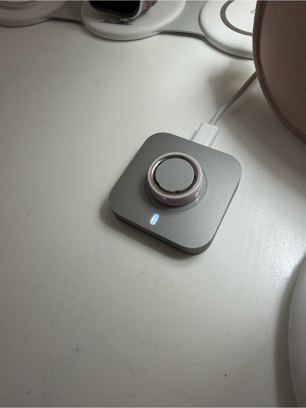 Pink Ceramic Oura Ring size 7